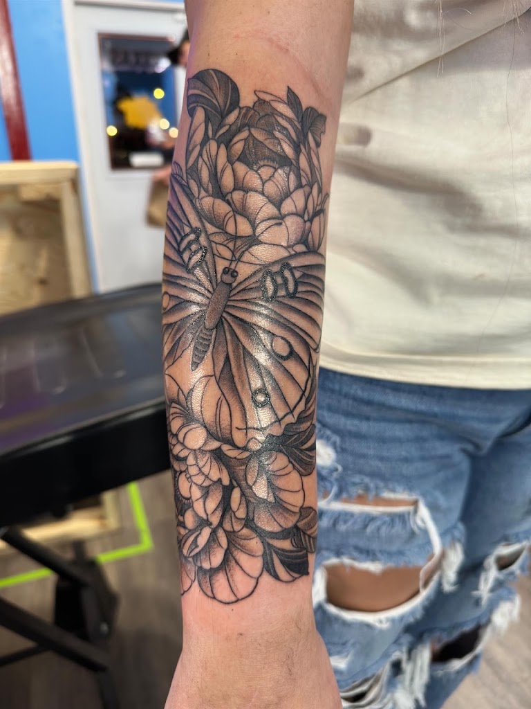 Texas rose tattoo in Fort Worth